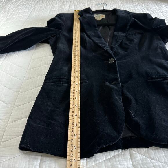 Astor One Women’s Vintage Velvet Blazer Fully Lined Classic Black | Size 8 - Picture 8 of 10